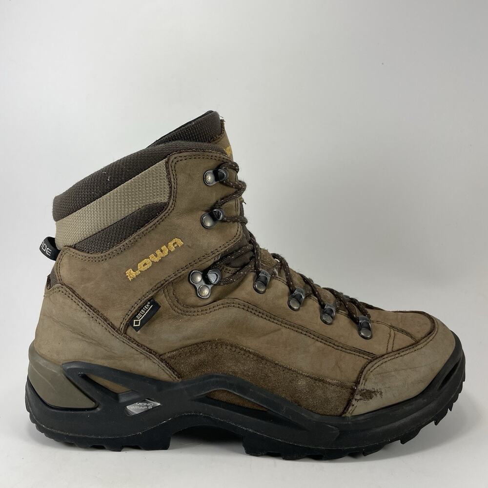Lowa Renegade GTX Mid Brown Hiking Boots Mens Size 10 Wide Waterproof Gore-Tex